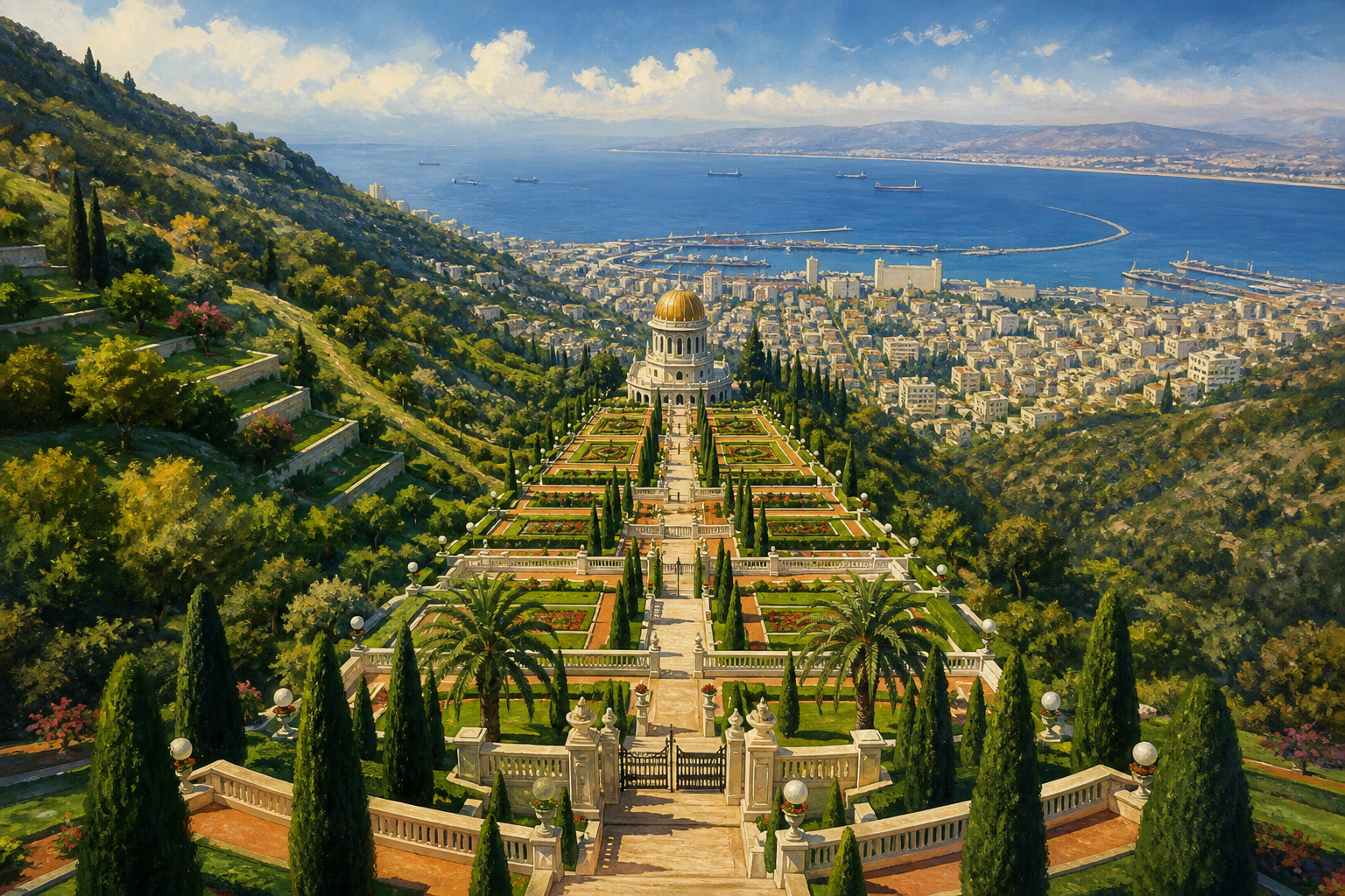 Baháʼí Terraces, Haifa: a world wonder of c. 2001 CE