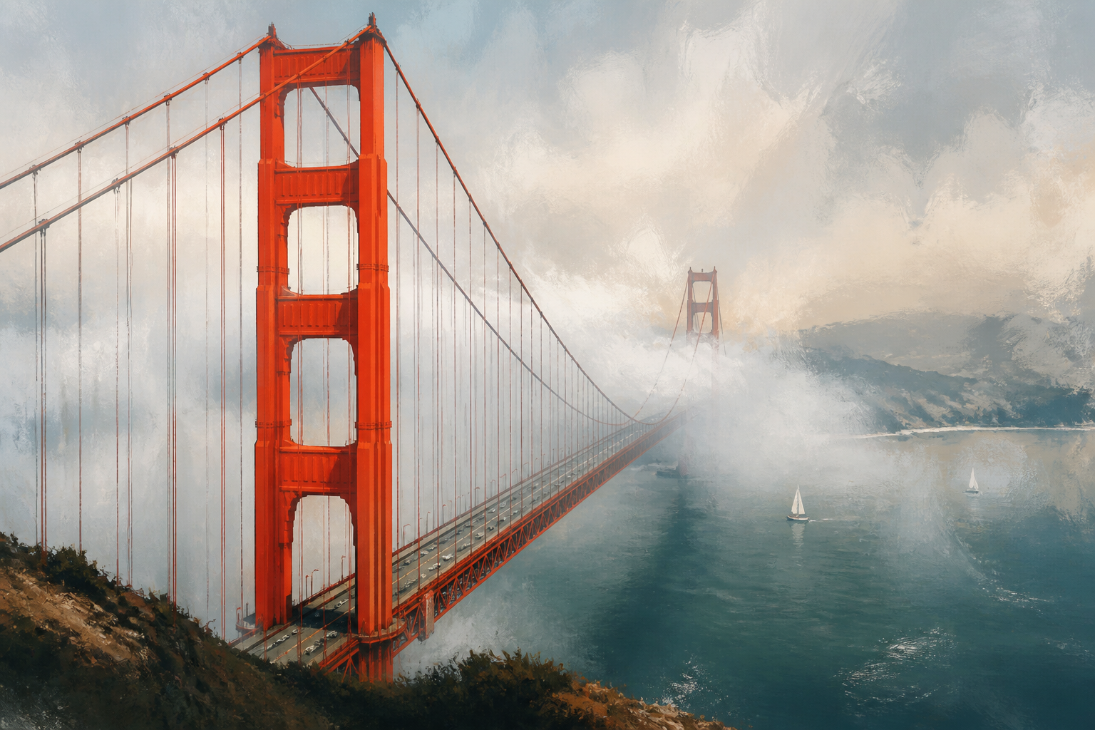 Golden Gate Bridge: a world wonder of c. 1937 CE