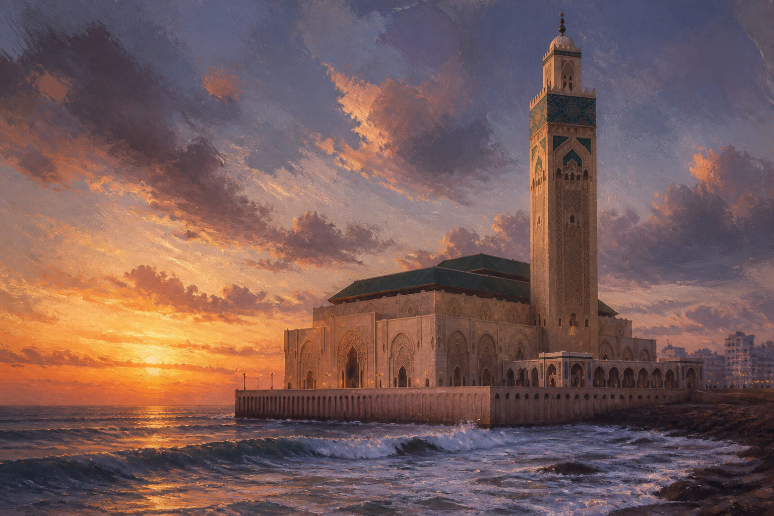 Hassan II Mosque: a world wonder of c. 1993 CE