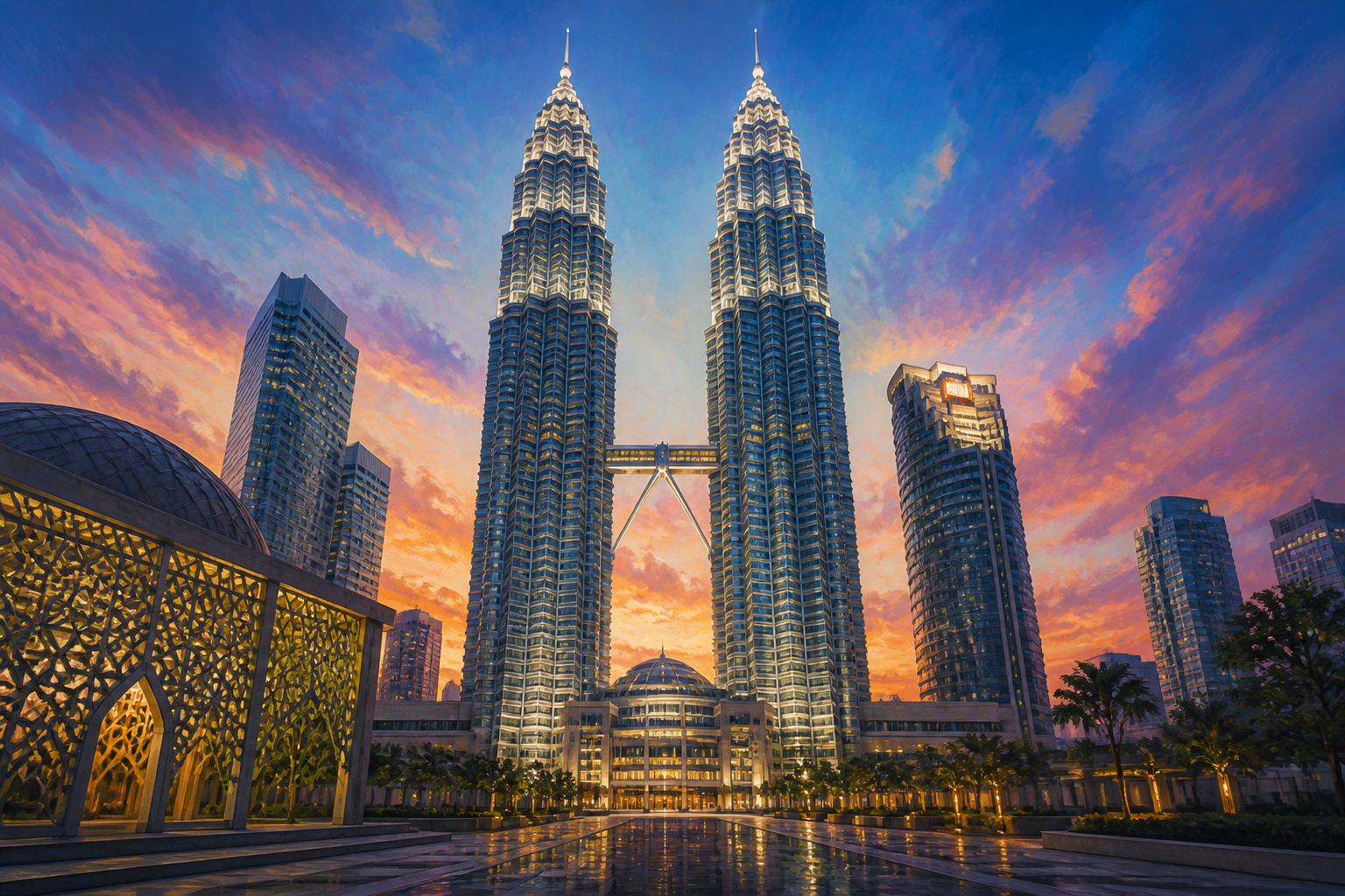 Petronas Twin Towers: a world wonder of c. 1998 CE