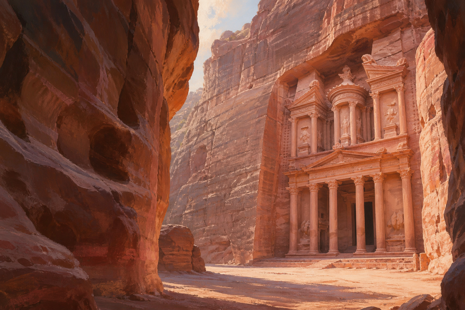 Al-Khazneh, Petra: a world wonder of c. 40 BCE